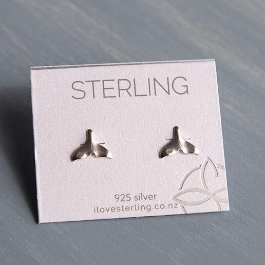 Earrings Whale Tail Studs