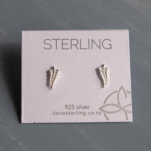 Earrings Silver Fern Stud